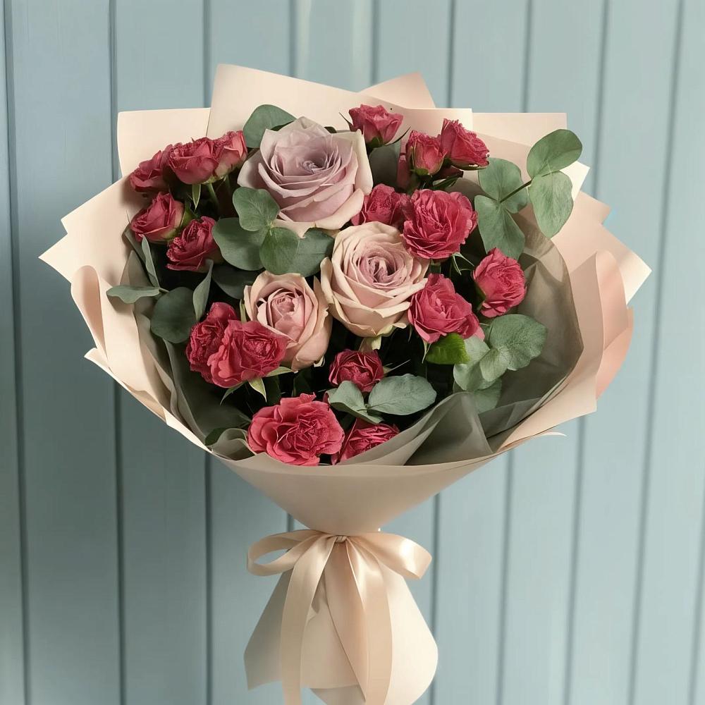 Букет цветов из: Гвоздики и Розы в Коршево