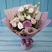 Букет цветов из:  Розы и Лизиантусы #REPLACE_PRED# Коршево