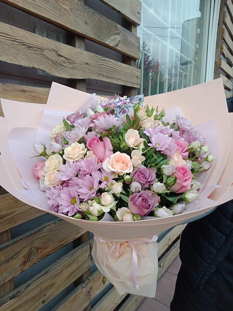 Букет цветов из: Розы и Хризантемы в Коршево