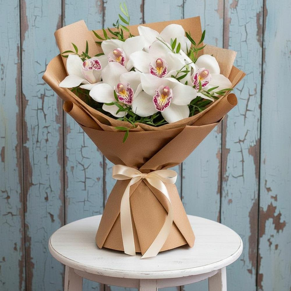 Букет цветов из: Орхидеи и Розы в Коршево