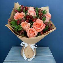 Букет цветов из:  Розы и Альстромерии в Коршево
