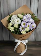 Букет цветов из:  Хризантемы и Розы #REPLACE_PRED# Коршево