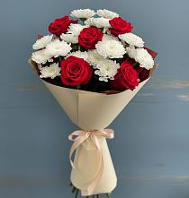 Букет цветов из:  Розы и Хризантемы в Коршево