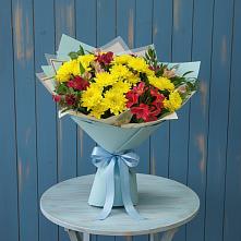 Букет цветов из:  Альстромерии и Хризантемы #REPLACE_PRED# Коршево